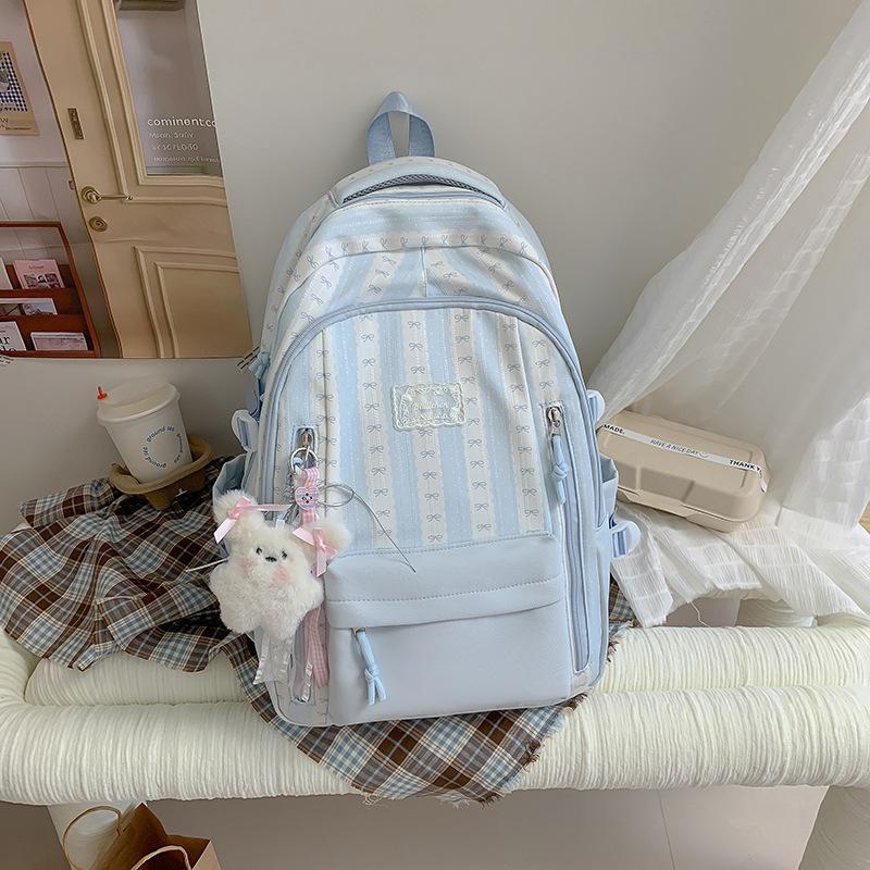Schoolbag Large Capacity Multi-Pocket Backpack Middle School Student School Bag Female Junior High School Student High School Student Burden Reduction