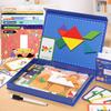 Children's Wooden Magnetic Tangram Puzzle - Educational Toy for Early Intellectual Development