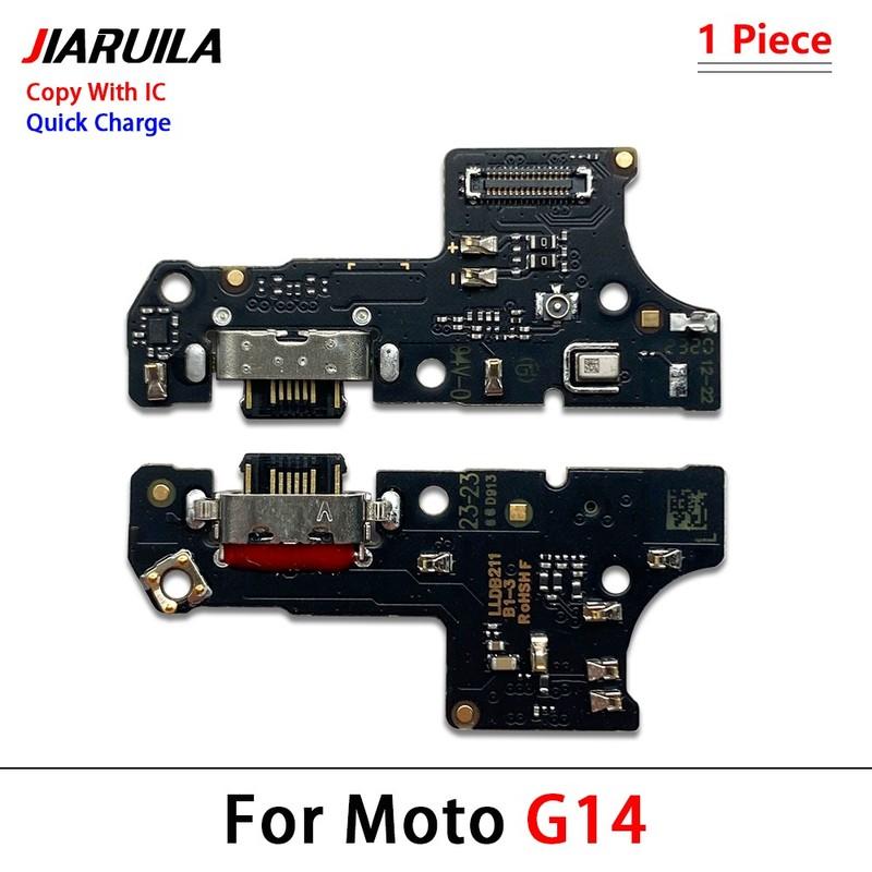 USB Dock Connector Charging Port Flex Cable For Moto G04 G14 G24 G34 G54 G53 G84 5G G13 G22 G23 Charger Board With Mic Module