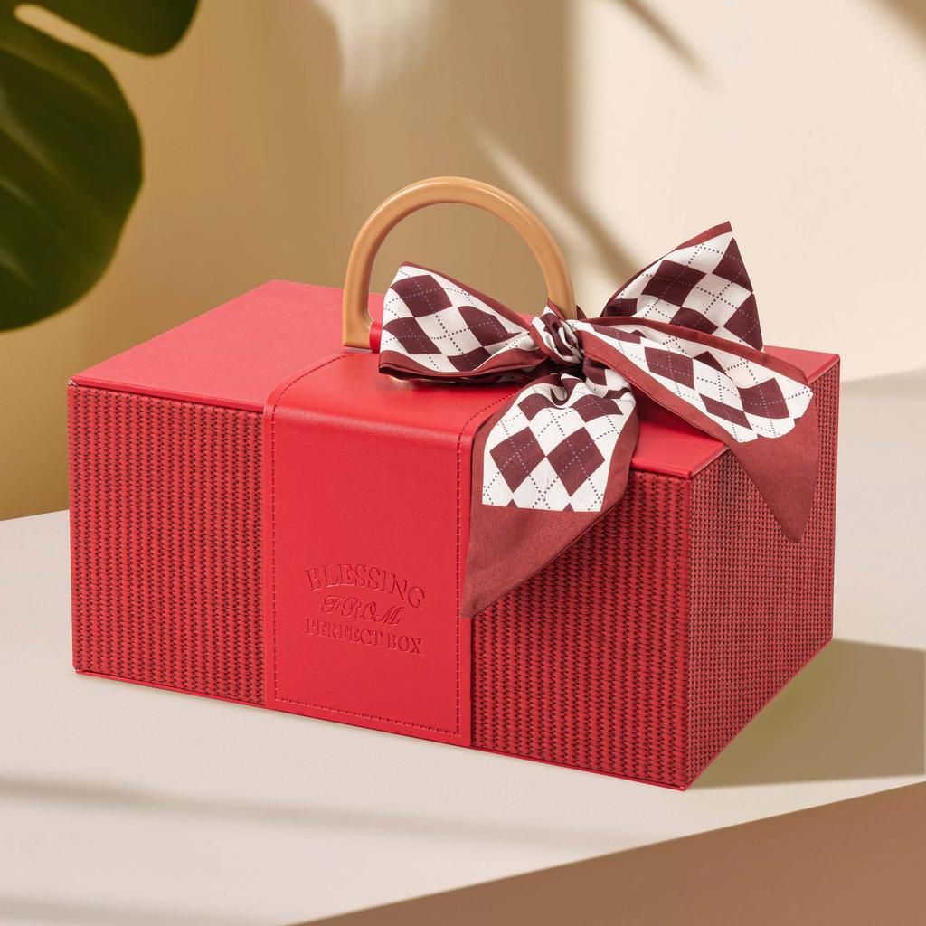 Handheld Gift Box Birthday Gift Packaging Empty Box Large leather Box Wedding candy souvenir Cosmetics storage box