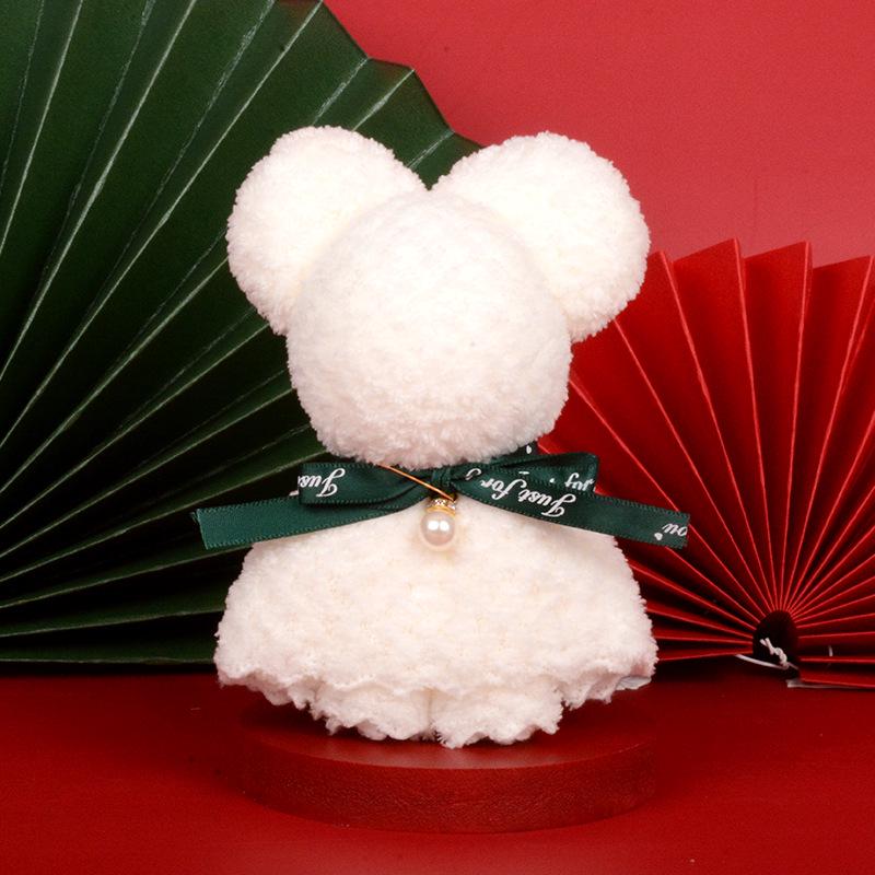 Pineapple Grid Towel Bear Shape - Wedding & Festival Gift