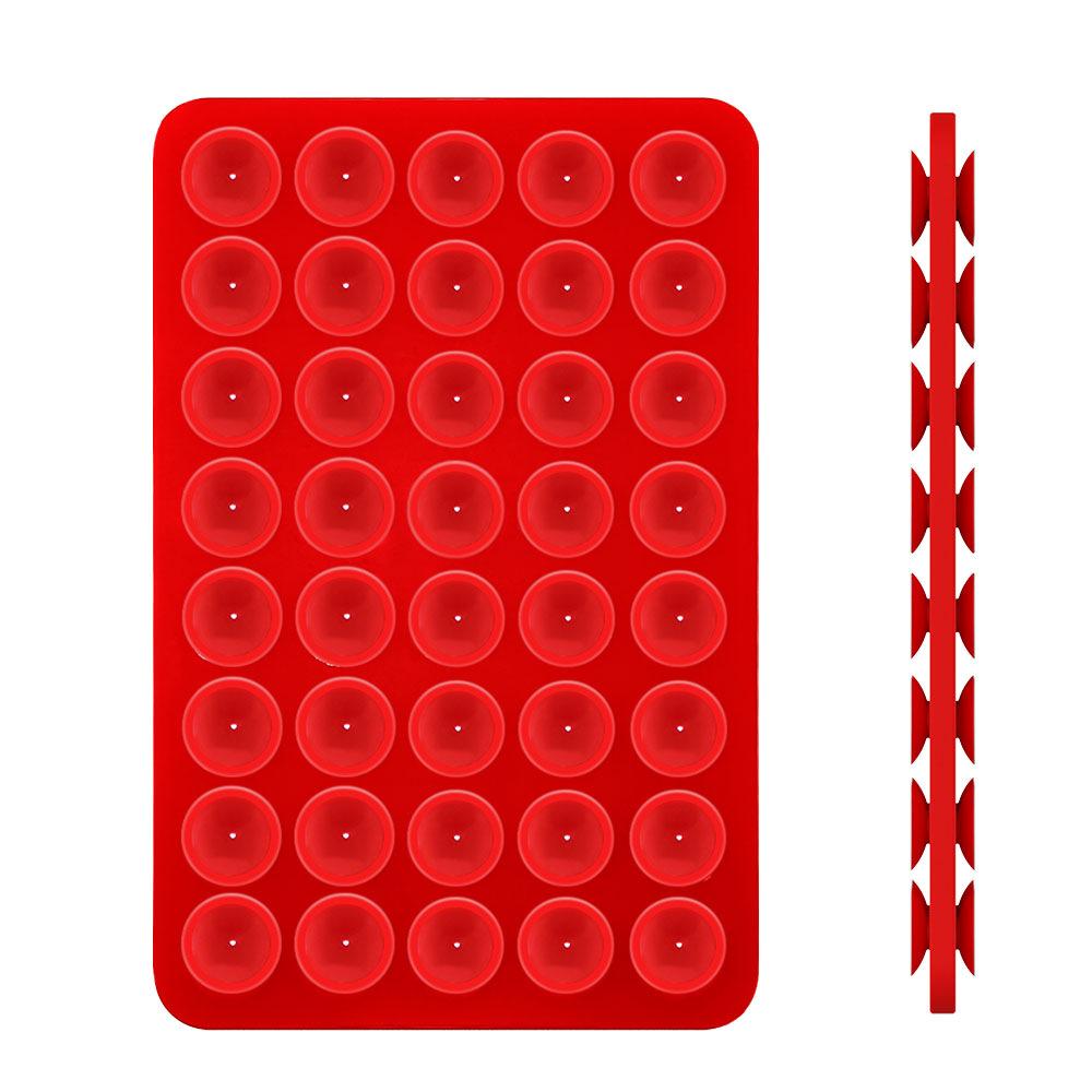 

1 шт., 40 зерен на присоске, посуда для мобильного телефона, нескользящий держатель для накладки, силиконовые двусторонние наклейки, наклейки для зарядки, наклейки с сокровищами, наклейки для размещения 1PCS красный