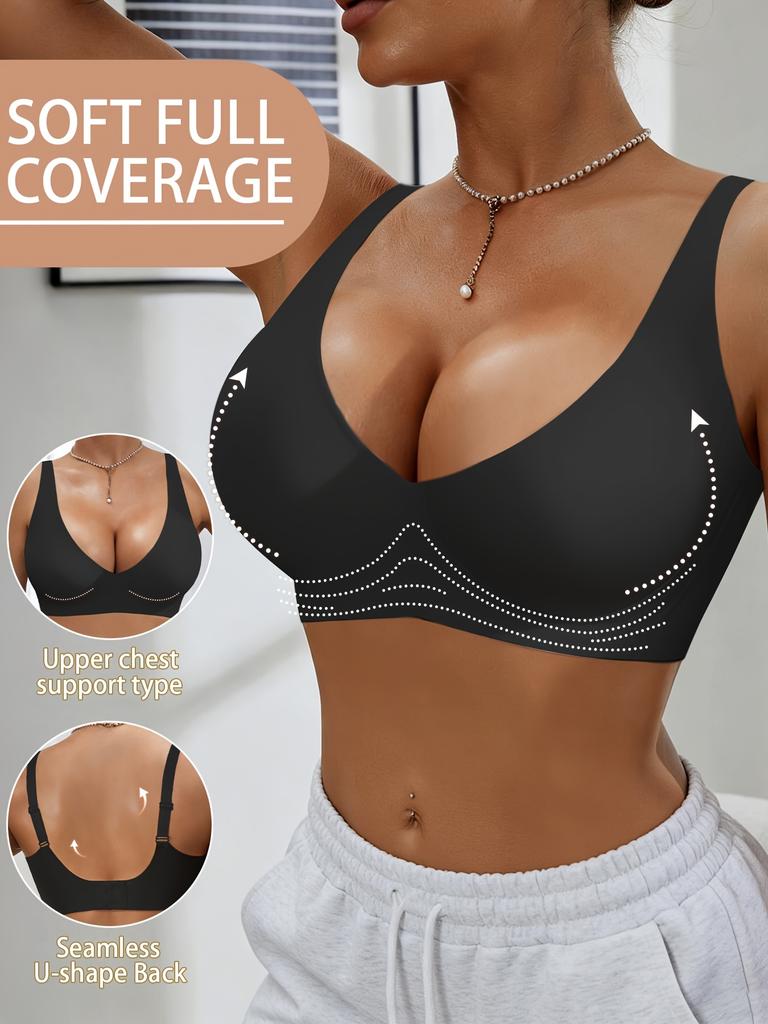 Reggiseno Push-Up da Donna - Coppe Lavabili a Mano per Seno Piccolo Imbottitura Liscia in Gel (Adatto per A/C/Portabicchieri)