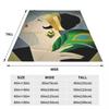 Art Deco Flapper Postcard Fashion Print Blankets Soft Warm Flannel Throw Blanket Bedding for Bed Living Room Picnic Travel Couch