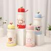 Stainless Steel Insulated Travel Mug Couples - 316 Inner Leakproof Portable With Straw Cute Cartoon Design