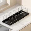 Space Saving Under Cabinet Storage Rack For Cookware Expandable Pots and Pans Organizer With Adjustable Dividers
