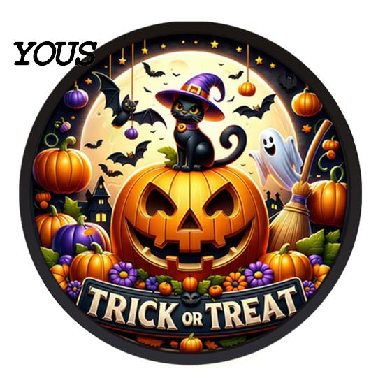 Halloween Themed Party Decor LED Glowing Hanging Decor, Acrylic Window Ornament with Light, Spooky High-quality Signage Sign for Door Wall Haunted