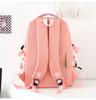 4pcs/set Backpack Female Junior High School Large Capacity High School College Style Schoolbag Outdoor anti backpack