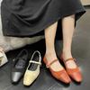 Women Flat Shoes Spring 2026 Designer Mary Jane Shoes Women's Elegant Square Toe Shoes Fashion Casual Dress Outdoor Ballerinas