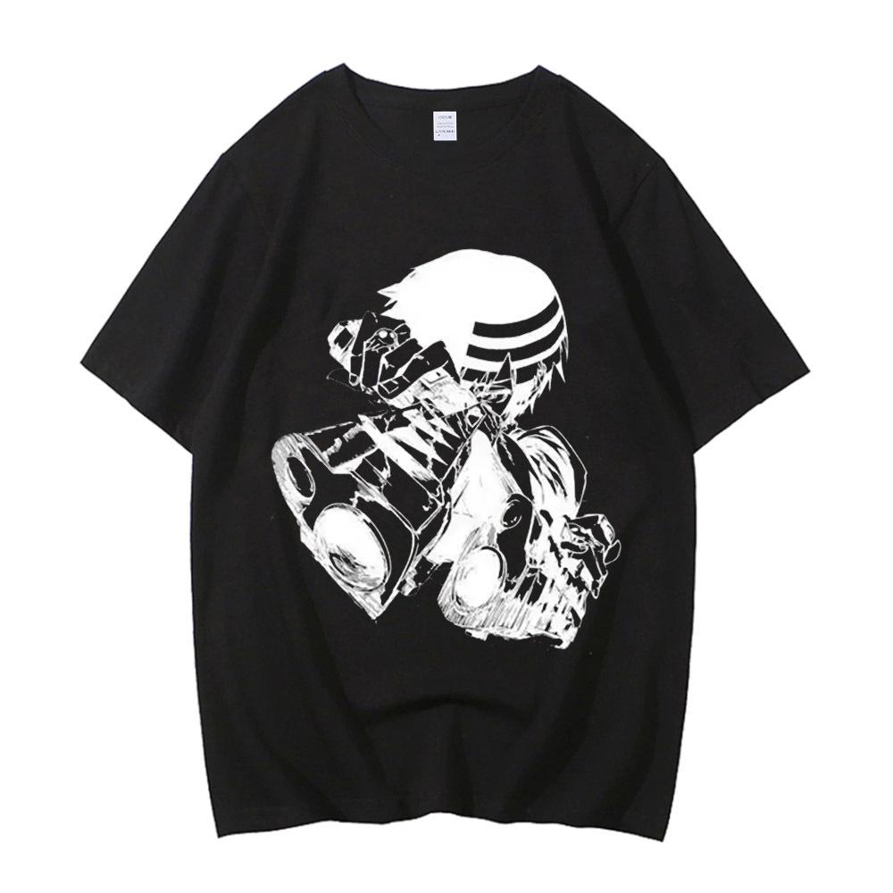 Soul Eater Cotton Top Tees Teen Comfortable Korean Clothes Aesthetic Hip Hop Shirt Pastel Graphic Kawaii University21