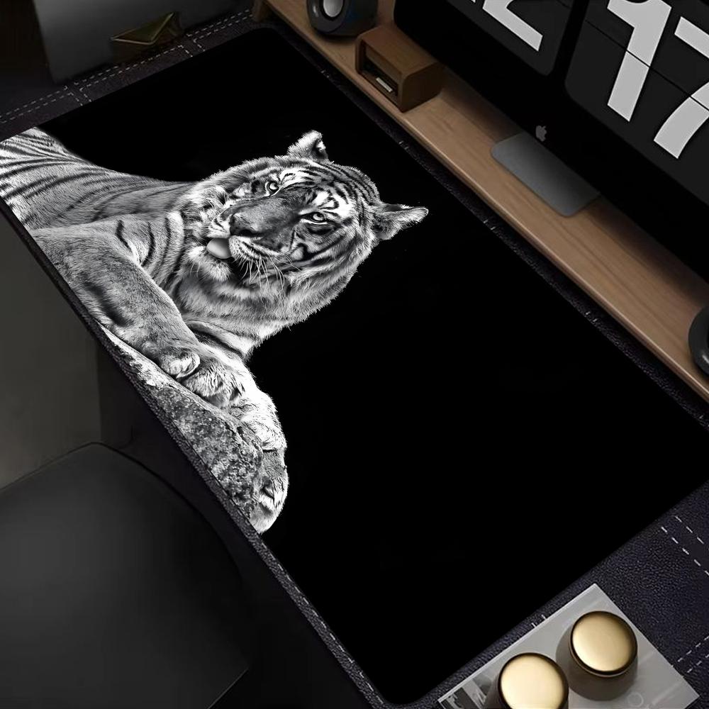 HYBXAXC Tiger Mouse Pad XXL Gaming Accessories Office Gamer Keyboard Desk Mat NonSlip Laptop Large Mousepad