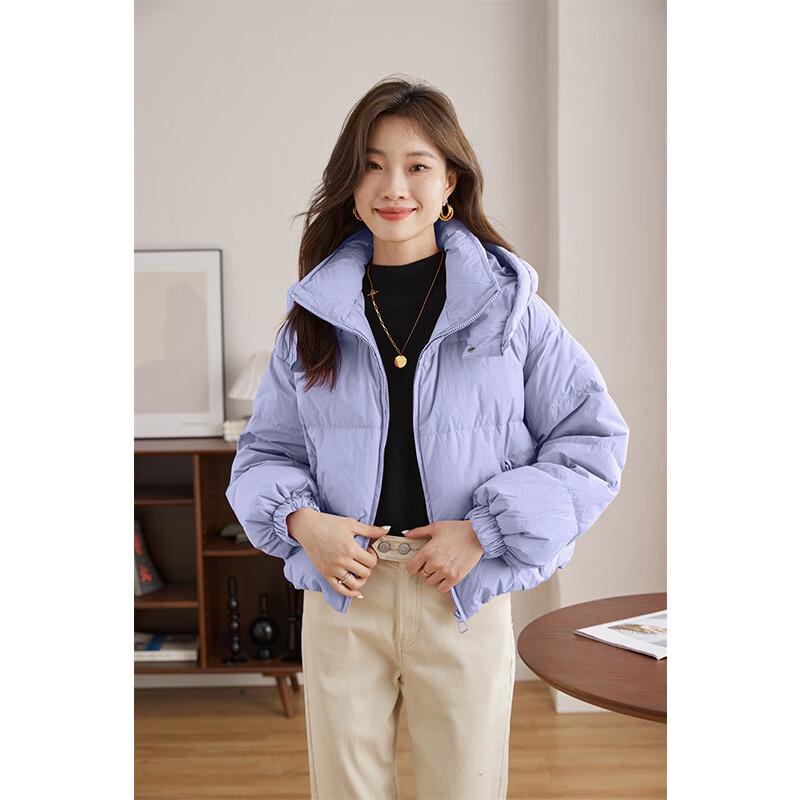 Yiliteng Women's Petite White Duck Down Puffer Jacket