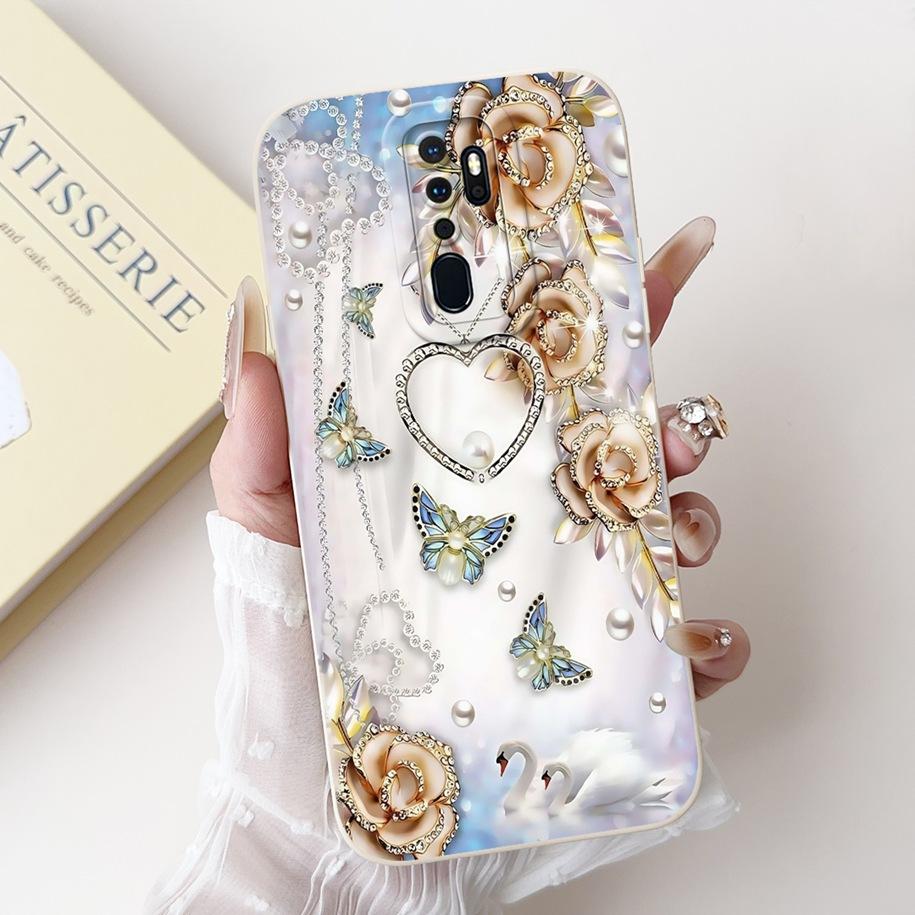 Case For OPPO A9 2020 Cover A5 2020 Coque CPH1937 CPH1959 Capa Fashion Flower Painted Shockproof Bumper For OPPO A11 A11X Fundas
