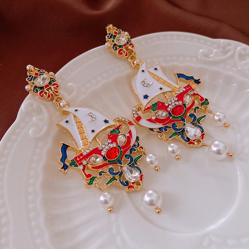 

Серьги-гвоздики Серебряная игла с бриллиантами, ретро, легкая роскошь, высококлассные, нишевые, ретро-серьги для женщин