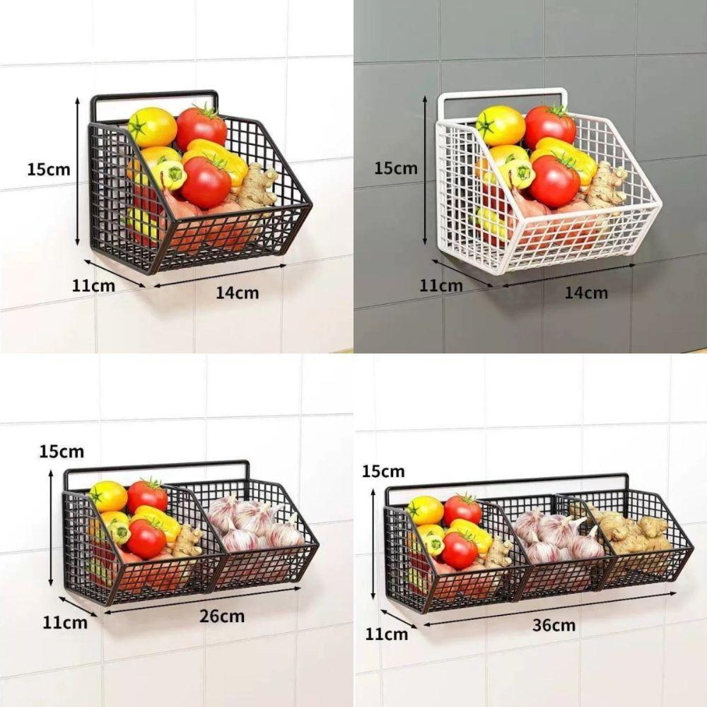 Metal Wire Kitchen Storage Basket Open Front Hanging Storage Basket Vegetable Storage Box Home Use