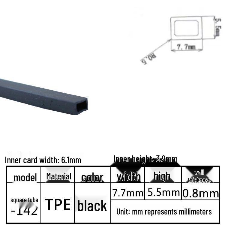 High-Temperature Resistant Silicone Square Tubing: Durable, Customizable, Aging-Resistant Rubber Sheath and Hollow Sealing Strip.