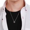 [The Kiss] Silver Pair Necklaces (Set of 2) - Men's and Women's Matching Necklaces for Couples - Perfect for Christmas, Anniversaries, Birthdays, Prop