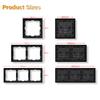BSEED Single 1/2Gang Mechanical Light Switch Double Reset Wall Switch Bounce Buttons 1Way Plastic Matte Frames EU Standard