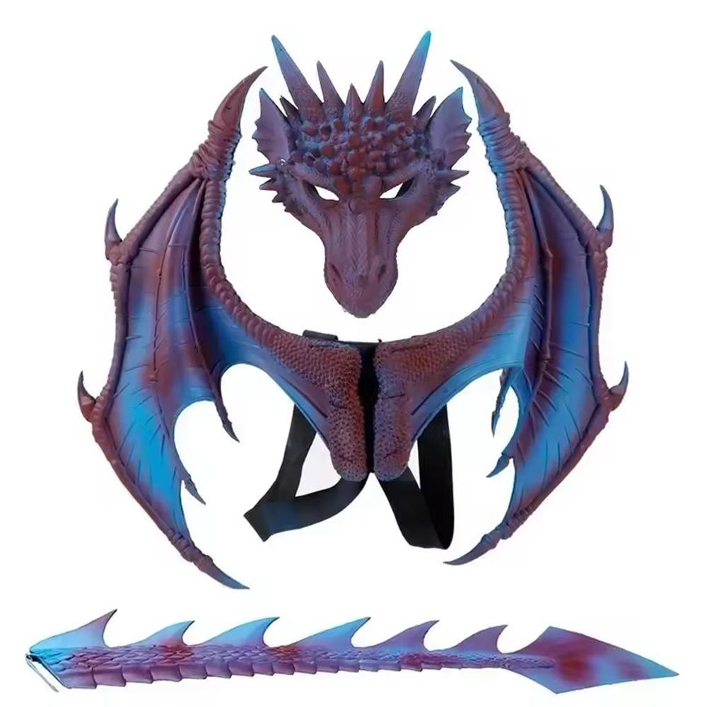 Animal Cospty Dragon Costume Purim Christmas Gift Carnival Party Cosplay Set Wing and Children's Party Tail Faucet Costume
