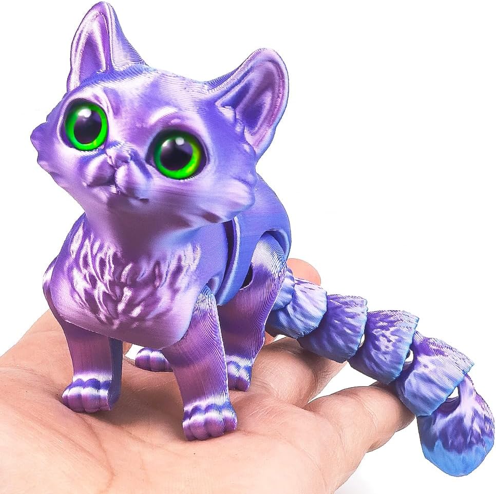 3D Printed Cat Animals Fidget Toys Decor for Stress Relief Desktop Decoration Basket Stuffers Gift for Kids