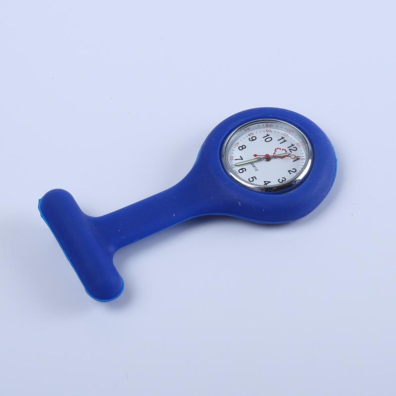 Korean Style Silicone Nurse Clip-on Pocket Watch: Cute, Simple, Waterproof Brooch for Female Students and Doctors.