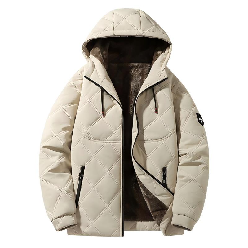 Winter Man Fleece Outdoor Casual Jacket Man Hooded Outwear Warm Jacket Man Multi Pocket Thicken Jacket Male Run Work Safari Coat