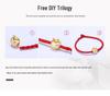 Dragon Knot 3.5mm Red Rope Bracelet, Hand-Woven for Benming Year, Wearable with Gold and Silver Jewelry.
