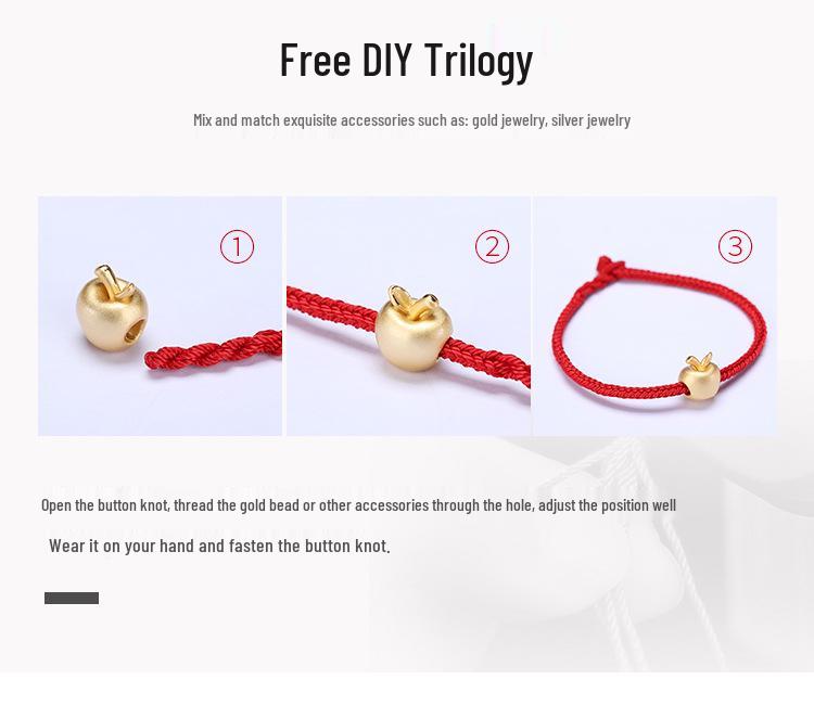 Dragon Knot 3.5mm Red Rope Bracelet, Hand-Woven for Benming Year, Wearable with Gold and Silver Jewelry.