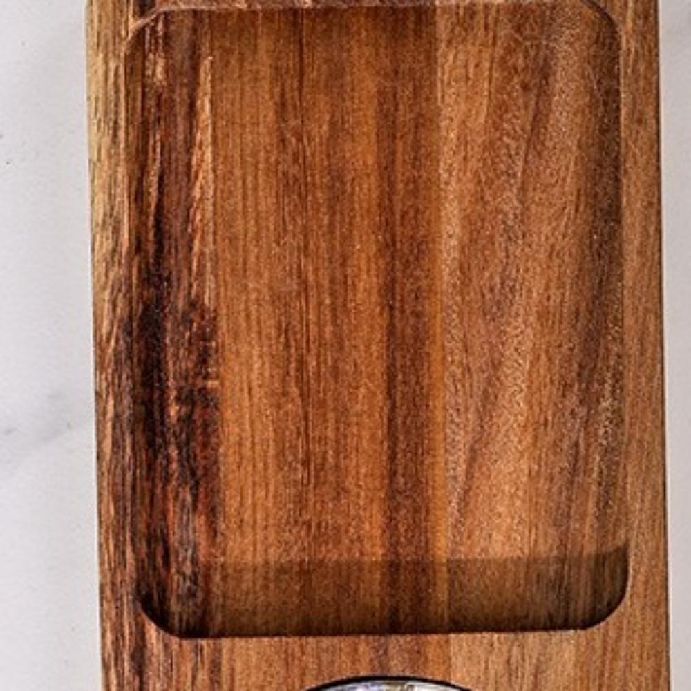 Portable Dessert Tray Solid Wood Dried Fruit Plate Coaster Breakfast Plate Hotel