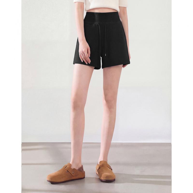 

Summer Maternity Wide-Leg Casual Shorts - Light Gray, Support-Free, Four-Point Design for Sports and Home Wear 2XL [70-77.5 kg] чёрный