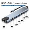 USB C Hub 8 In 1 Type C 3.1 To 4K HDMI Adapter with RJ45 SD/TF Card Reader PD Fast Charge for MacBook Notebook Laptop Computer