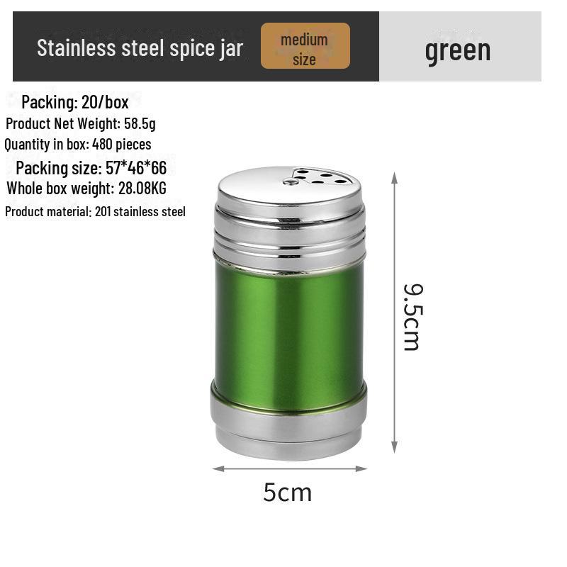 "Stainless Steel Seasoning Jar: Multi-purpose Spice Bottle for Home & BBQ"