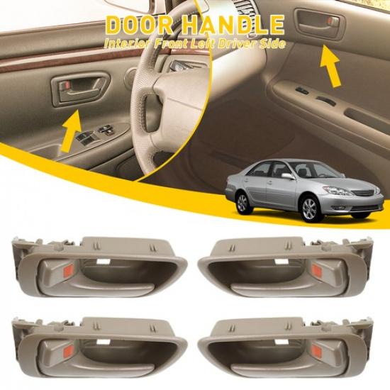 AUXITO Door Handle Set For 2002-2006 Toyota Beige Camry Front & Rear Inner 4X