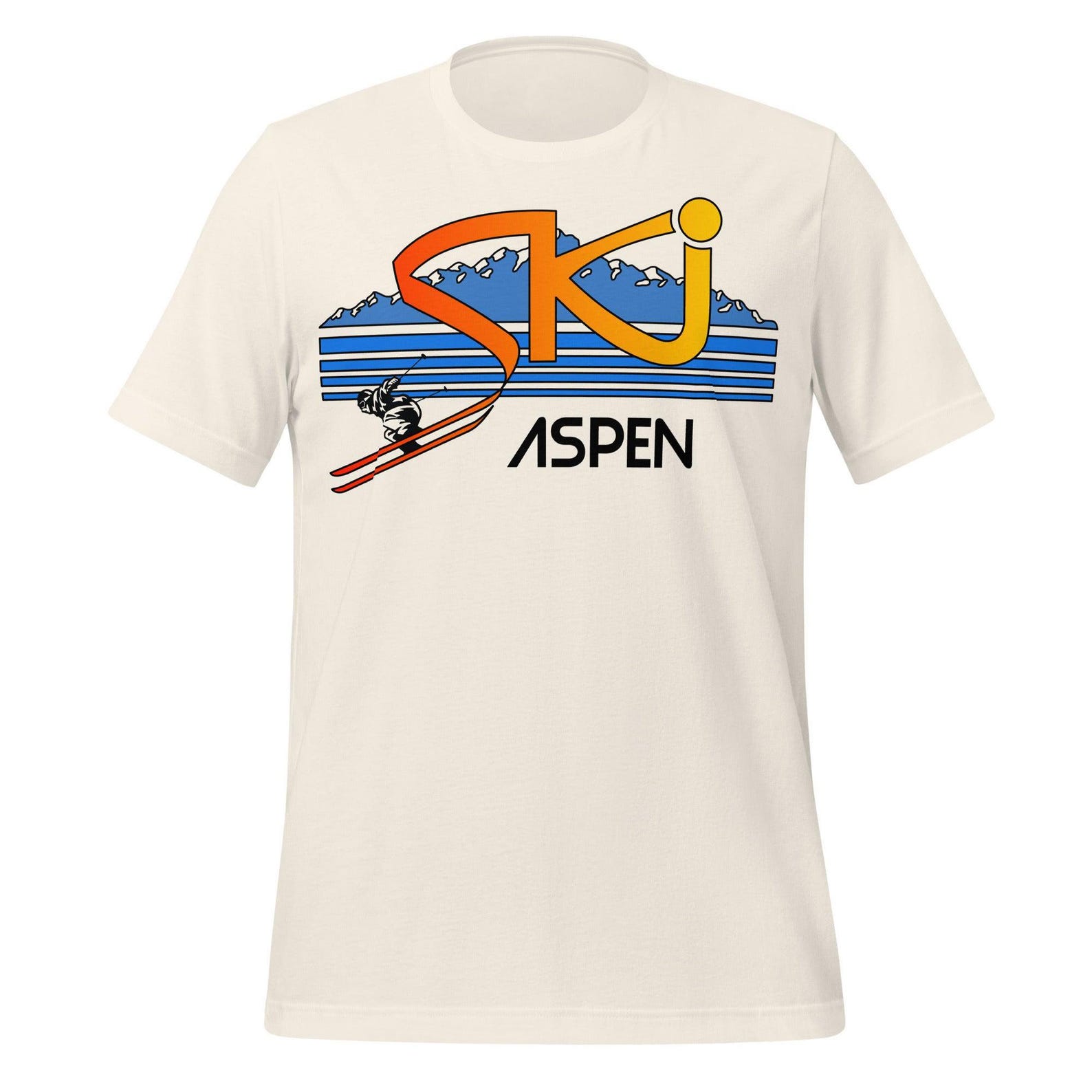 Retro Ski T-Shirt: Aspen Colorado Vintage Look (Unisex) 4XL
