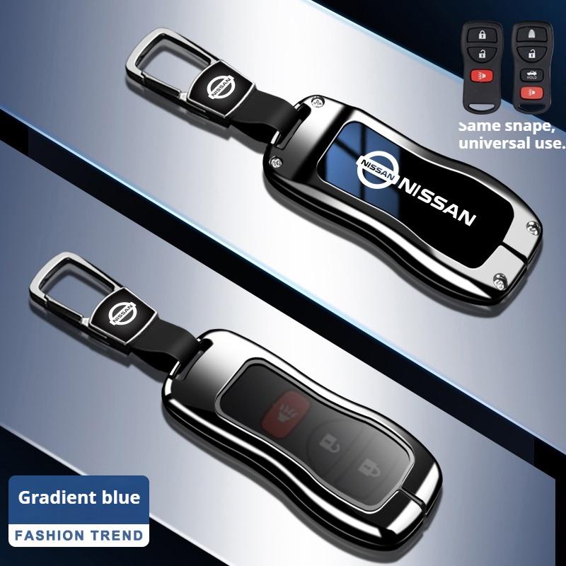 Zinklegering Leer Auto Sleutelhoesje Nissan Qashqai Juke X-Trail Patrol Note Leaf Altima Maxima Murano Tiida Teana Rogue Sentra