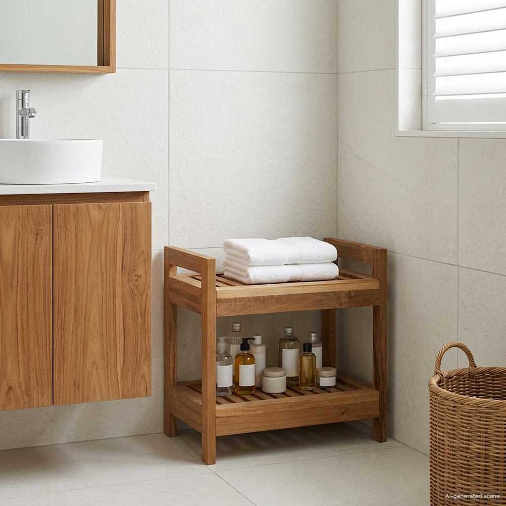 Bathroom Shelf Natural 45 x 30