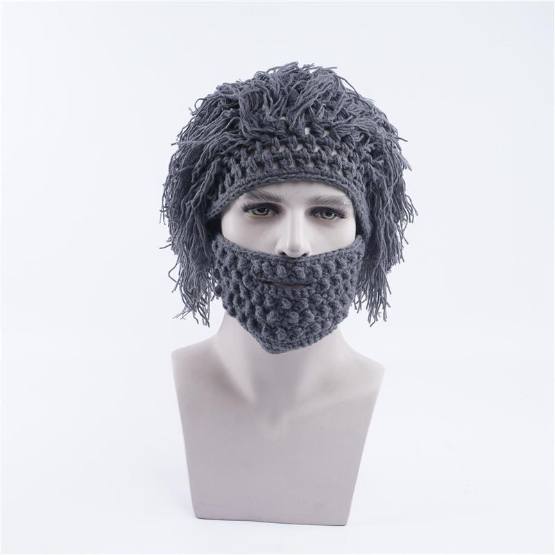 Perücke Bart Hüte Hobo Mad Scientist Rasta Caveman handgemachte stricken warme Wintermützen Männer Frauen Halloween