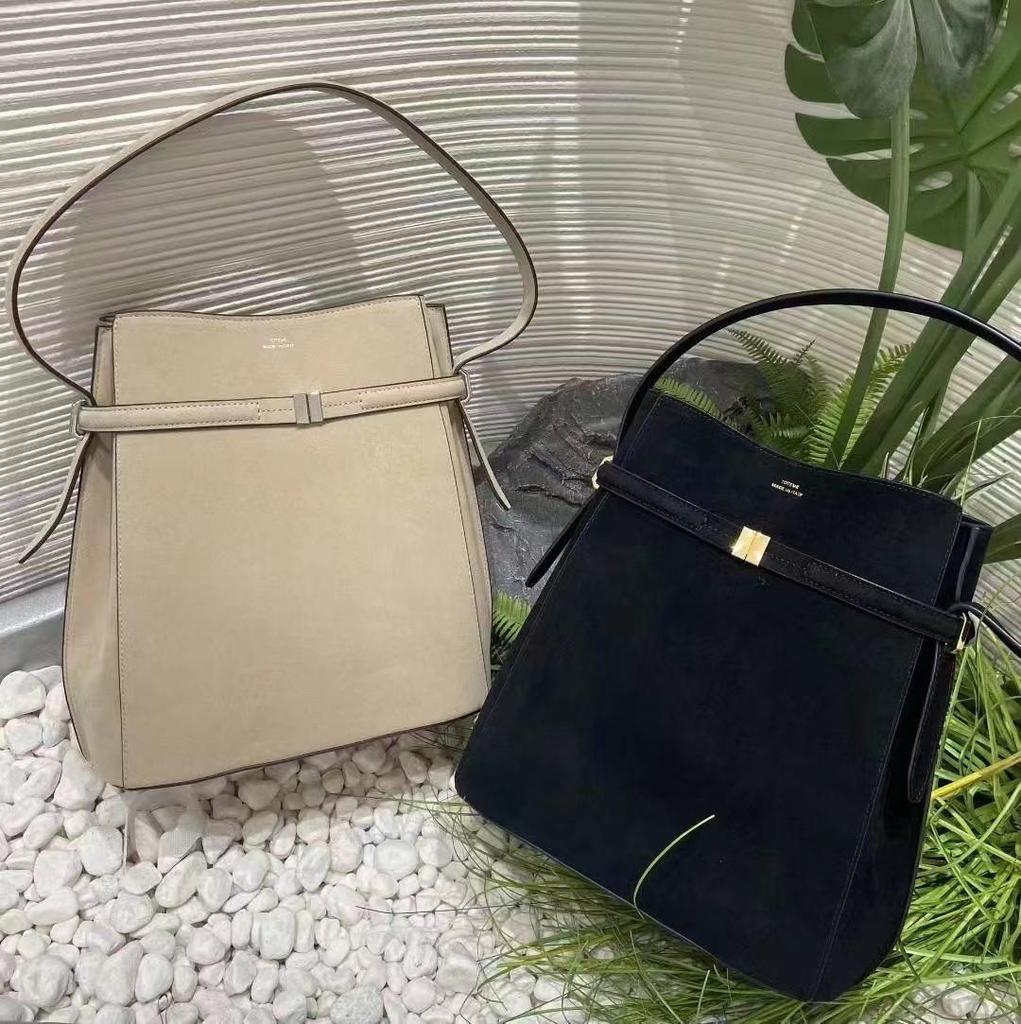 TOTEME Genuine Leather Women's Crossbody and Shoulder Bag - Casual Swedish Design for Commuting