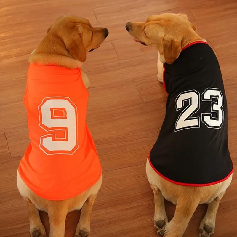 Spring Dog Clothes Breathable Basketball Digital Clothing Pet Quick-drying Large Dog Sweat Shirt Pet T-shirt Vest Outdoor