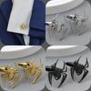 Halloween Spider Gold-plated Cufflinks, French Shirt Cuff Accessories, Black Stainless Steel Suit Dressing, Formal Matching