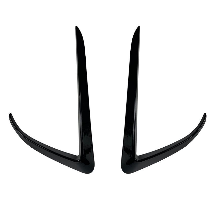 Front Fog Light Cover For Tesla Model 3 2017-2025 Lamps Blade Trim Spoiler Wind Knife Bumper Carbon Fibre Pattern ABS Tuning