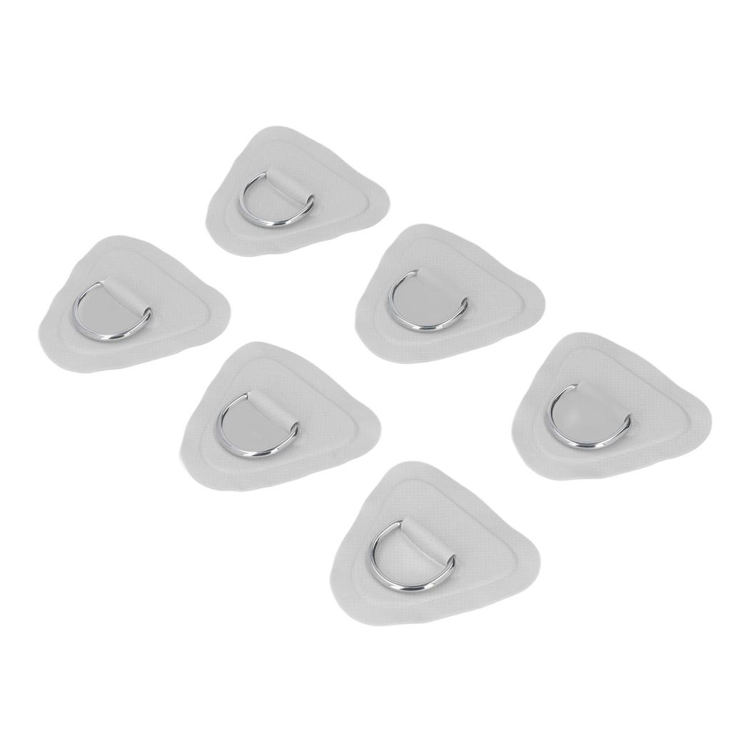 6Pcs PVC D Ring Patch Elastic Rope Set Stainless Steel D Ring Patch Bungee Cord Set for Inflatable