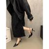 Niche Française imprimé léopard talons hauts sac tête sandales chaussures de fée 2025 printemps et été nouvel tempérament chaussures simples pointues