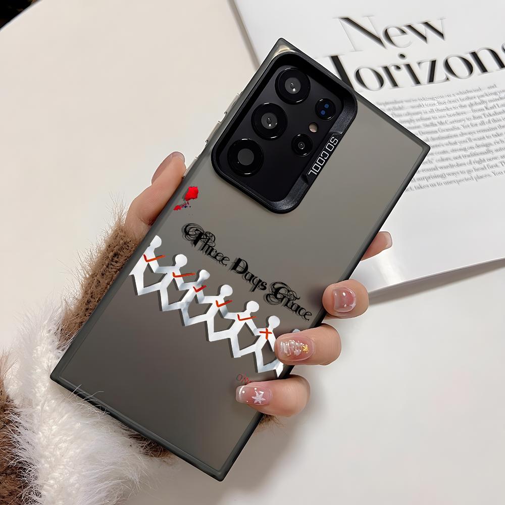 

Fashion T-Three Days Grace Phone Case For Samsung Galaxy S25 Edge S24 S23 S22 S21 S20 Ultra Funda Silicone Silver Cover Galaxy S21 5G