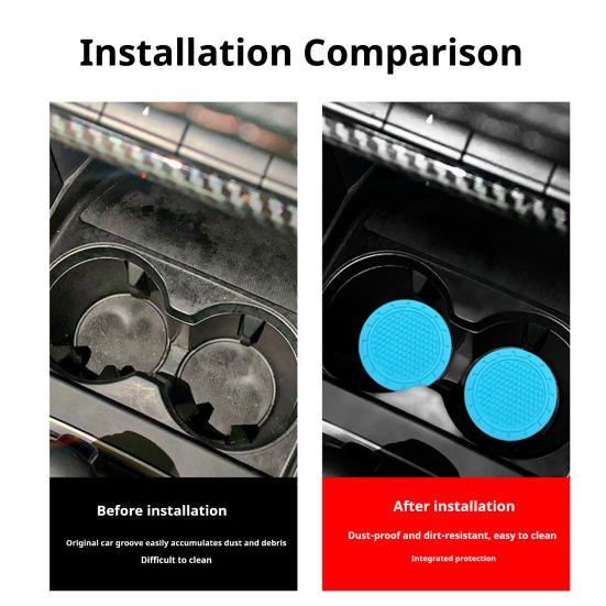 Honeycomb Car Cup Coasters Anti-Slip PVC Cup Holder Pad Universal Water Cup Mat for Car Interior Decorative Auto Accessories