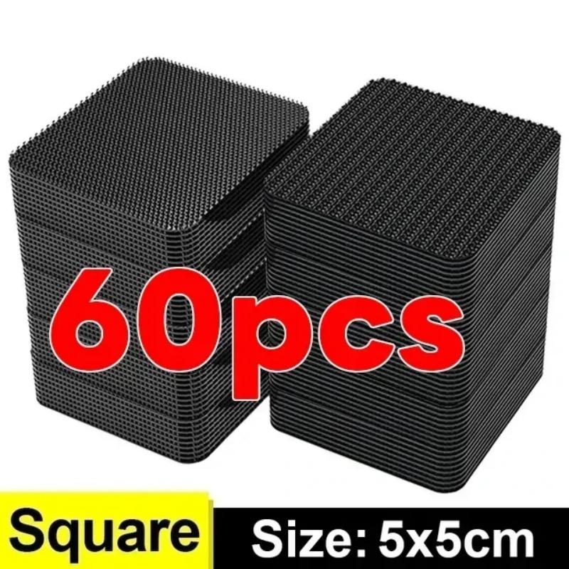 2/60Pcs Car Carpet Fixing Stickers Fastener Double Sided Self-Adhesive Carpet Fixed Patches Floor Foot Mats Anti Skid Grip Tapes