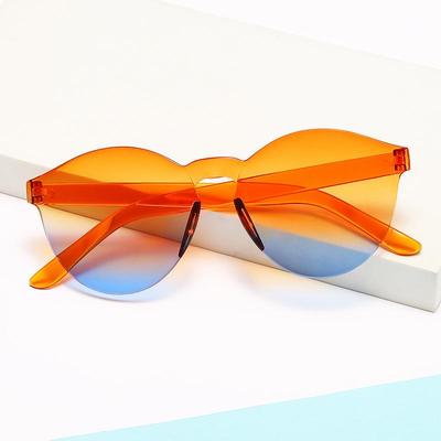 2021 Kórejské okrúhle priesvitné slnečné okuliare Candy Color na zoštíhlenie tváre