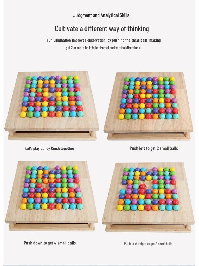 Zwei-in-Eins Holzrettich-Memory- & Stäbchenspiel für Kinder