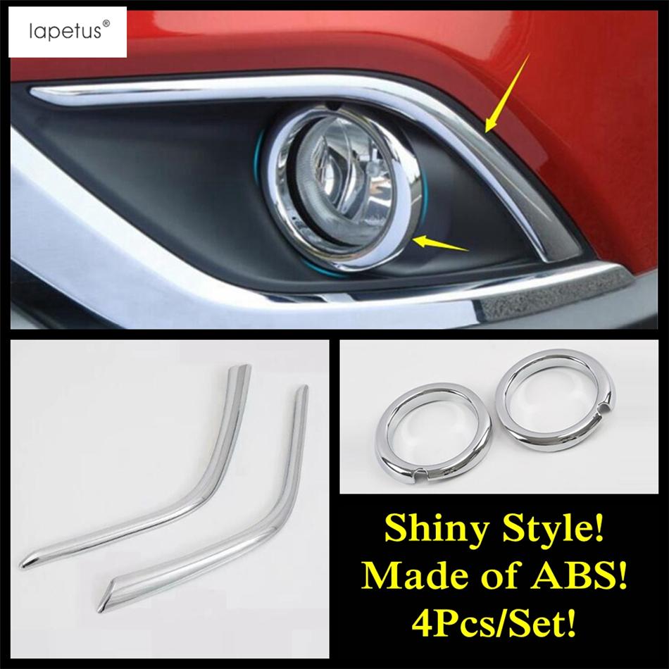 Chrome Accessories For Mitsubishi Outlander 2014 -  Front Rear Fog Light Ring Head Lamp Eyelid Eyebrow Molding Cover Trim
