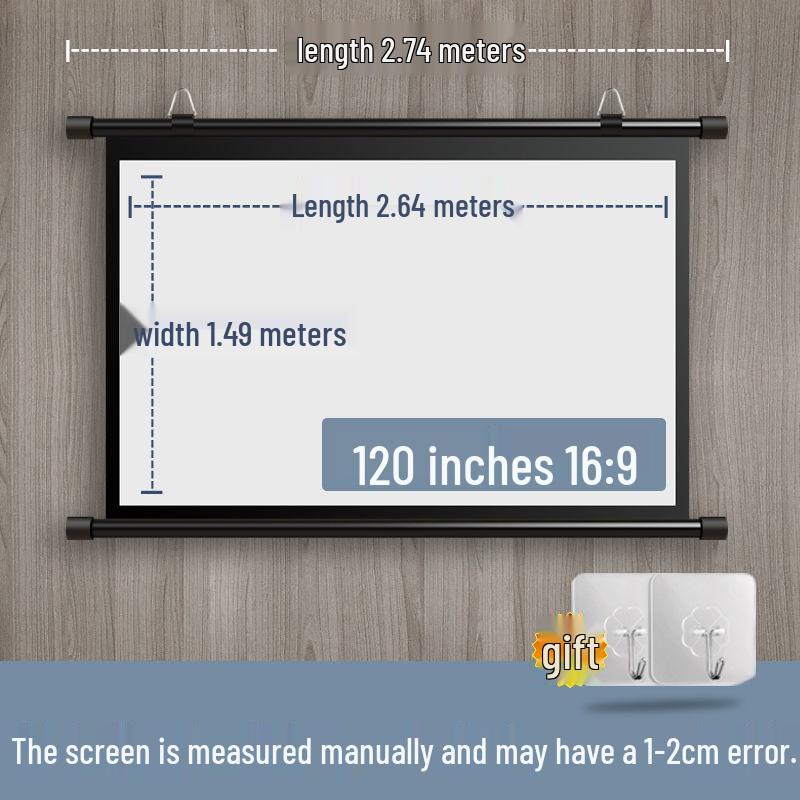 Portable No-Drill Floor Bracket Outdoor Projector Screen